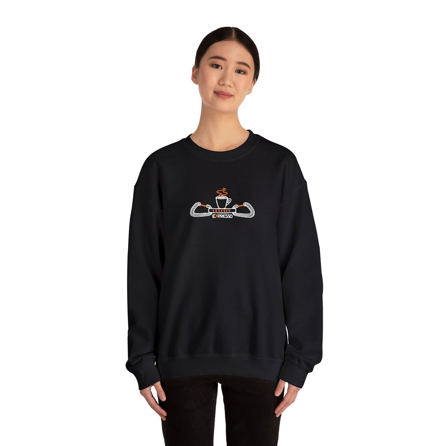 Expresso - Red & White Embroidered Sweatshirt (With Words)