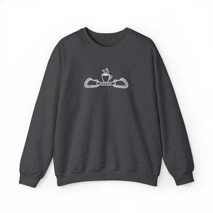 Expresso White Embroidered Sweatshirt (No words)