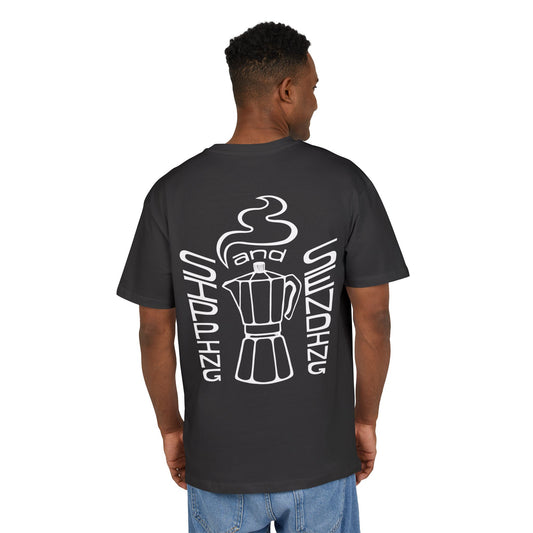 Sipping & Sending - Heavy Oversized T-Shirt