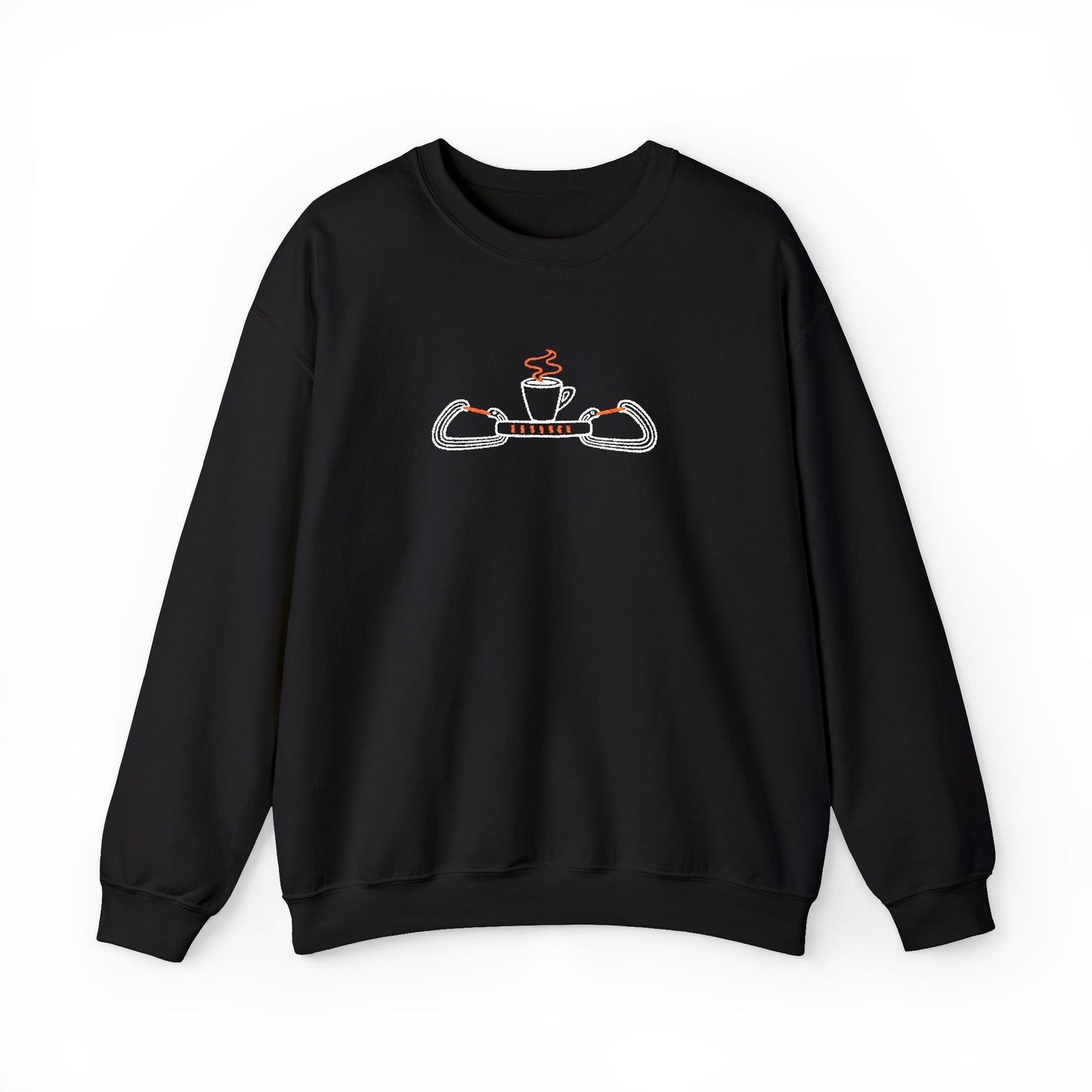 Coffee & Quickdraws - White & Red Embroidery Crewneck
