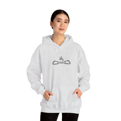 Coffee & Quickdraws - All-Black Embroidery Hoodie