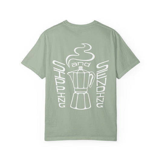 Sipping & Sending Comfort Colors Relaxed-Fit Tee