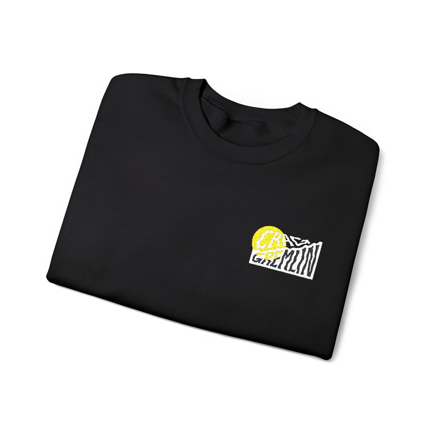 Crag Gremlin Sun Logo Embroidered Crewneck