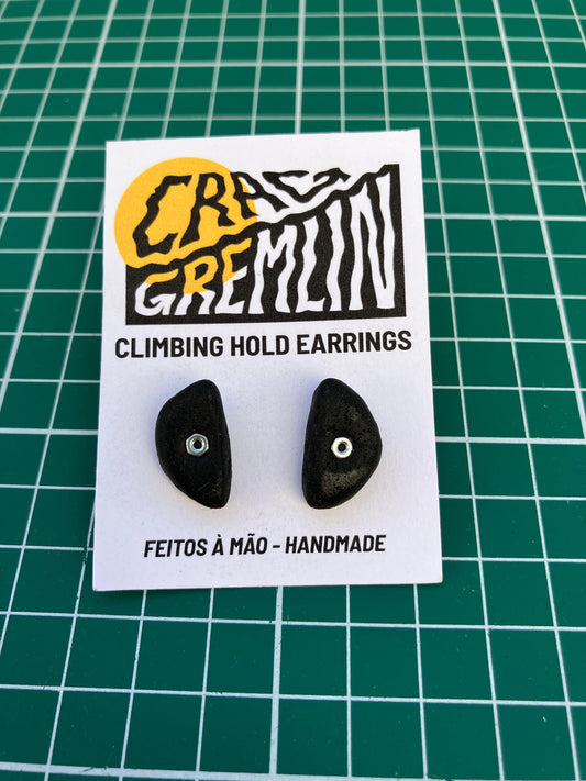 Climbing Hold Earrings - Solid Black Crimps