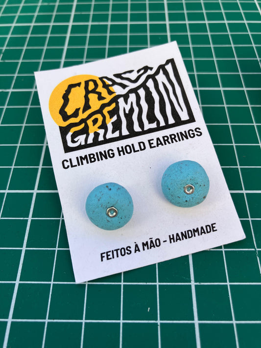 Climbing Hold Earrings - Speckled Blue