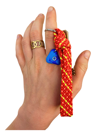 Recycled Climbing Rope Keychain - Orange & Red