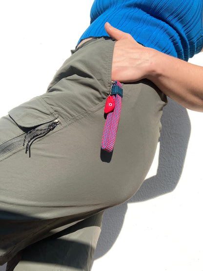 Recycled Climbing Rope Keychain - Red & Blue