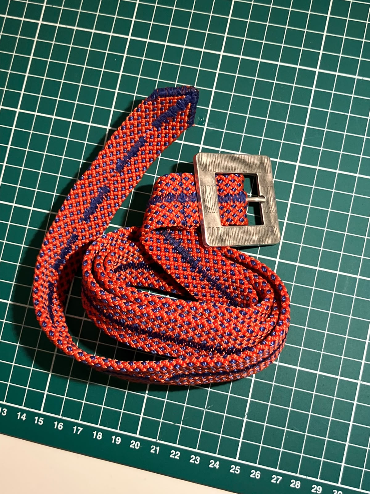 Recycled Rope Belt with Retro Silver Buckle