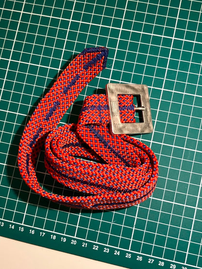 Recycled Rope Belt with Retro Silver Buckle