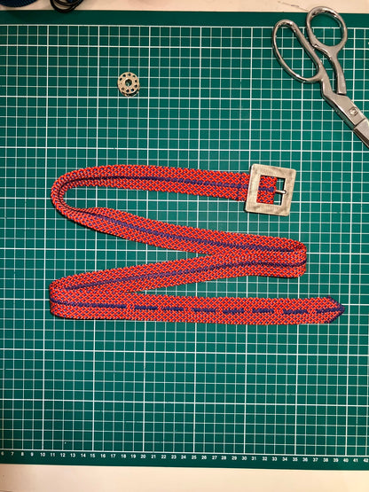 Recycled Rope Belt with Retro Silver Buckle